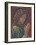 A Saint (Pastel and Watercolor on Paper Mounted on Plywood)-John La Farge or Lafarge-Framed Giclee Print