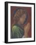 A Saint (Pastel and Watercolor on Paper Mounted on Plywood)-John La Farge or Lafarge-Framed Giclee Print