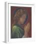 A Saint (Pastel and Watercolor on Paper Mounted on Plywood)-John La Farge or Lafarge-Framed Giclee Print