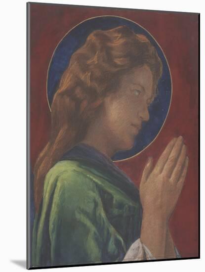 A Saint (Pastel and Watercolor on Paper Mounted on Plywood)-John La Farge or Lafarge-Mounted Giclee Print
