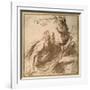 A Saint Reading in the Desert-Guercino (Giovanni Francesco Barbieri)-Framed Giclee Print