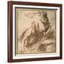 A Saint Reading in the Desert-Guercino (Giovanni Francesco Barbieri)-Framed Giclee Print