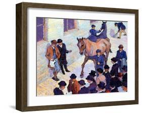 A Sale at Tattersalls, 1911-Robert Polhill Bevan-Framed Giclee Print