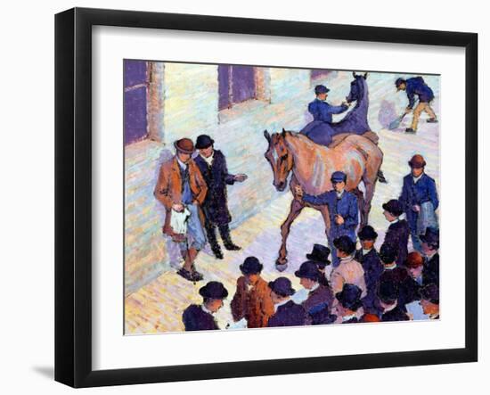 A Sale at Tattersalls, 1911-Robert Polhill Bevan-Framed Giclee Print