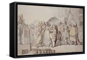 A Sale of English Beauties in the East Indies, circa 1810-Thomas Rowlandson-Framed Stretched Canvas