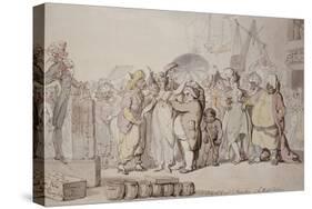 A Sale of English Beauties in the East Indies, circa 1810-Thomas Rowlandson-Stretched Canvas
