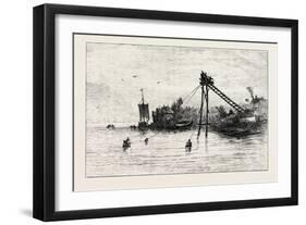 A Salmon Net and Stage-null-Framed Giclee Print