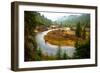 A Salmon River S-Bends Through Central Idaho on a Rainy Autumn Day-Ben Herndon-Framed Photographic Print