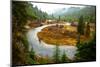 A Salmon River S-Bends Through Central Idaho on a Rainy Autumn Day-Ben Herndon-Mounted Photographic Print