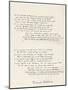 A Sample of Rudyard Kipling's Handwriting from 'The Absent Minded Beggar'-Louis Creswicke-Mounted Giclee Print