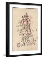 A Samurai Drinking Sake-null-Framed Giclee Print