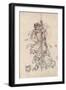 A Samurai Drinking Sake-null-Framed Giclee Print