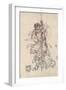 A Samurai Drinking Sake-null-Framed Giclee Print