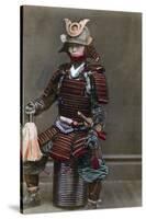 A Samurai in Armour, Japan, 1882-Felice Beato-Stretched Canvas