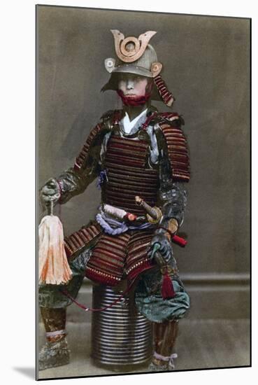 A Samurai in Armour, Japan, 1882-Felice Beato-Mounted Giclee Print