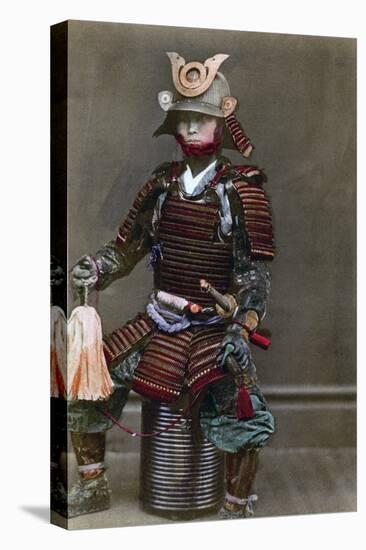 A Samurai in Armour, Japan, 1882-Felice Beato-Stretched Canvas