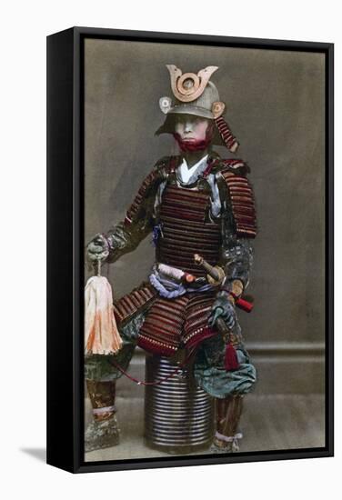 A Samurai in Armour, Japan, 1882-Felice Beato-Framed Stretched Canvas