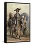 A Samurai Officer and a Servant in a Street-Charles Wirgman-Framed Stretched Canvas