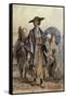 A Samurai Officer and a Servant in a Street-Charles Wirgman-Framed Stretched Canvas