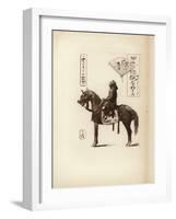 A Samurai Soldier Sitting on His Horse-null-Framed Giclee Print