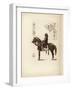 A Samurai Soldier Sitting on His Horse-null-Framed Giclee Print