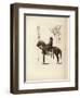 A Samurai Soldier Sitting on His Horse-null-Framed Giclee Print