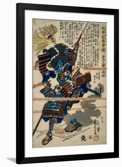 A Samurai-Kuniyoshi Utagawa-Framed Giclee Print