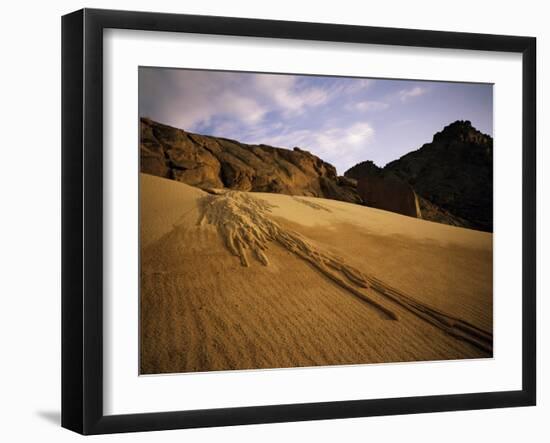 A Sand Avalanche after a Rainstorm in the Sahara Desert, Algeria, North Africa, Africa-Geoff Renner-Framed Photographic Print