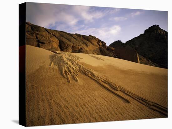 A Sand Avalanche after a Rainstorm in the Sahara Desert, Algeria, North Africa, Africa-Geoff Renner-Stretched Canvas