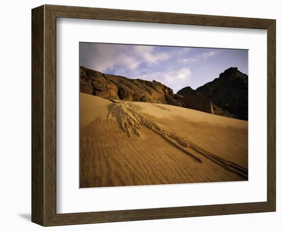 A Sand Avalanche after a Rainstorm in the Sahara Desert, Algeria, North Africa, Africa-Geoff Renner-Framed Photographic Print