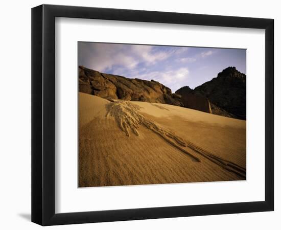 A Sand Avalanche after a Rainstorm in the Sahara Desert, Algeria, North Africa, Africa-Geoff Renner-Framed Photographic Print
