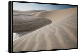 A Sand Dune Near Jericoacoara, Brazil-Alex Saberi-Framed Stretched Canvas