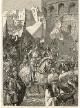 Third Crusade, Richard I Lands at Acre and Takes the City-A. Sandoz-Laminated Photographic Print