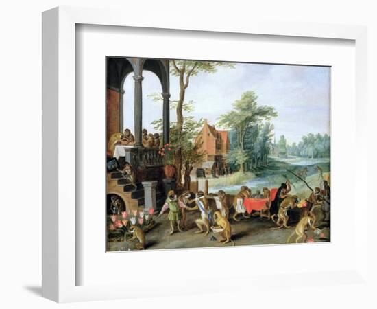 A Satire of the Folly of Tulip Mania-Jan Brueghel the Younger-Framed Giclee Print