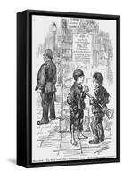A Satirical Look at the Chances of the Average Police Constable's Ability to Catch a Cold, 1886-Charles Samuel Keene-Framed Stretched Canvas