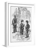 A Satirical Look at the Chances of the Average Police Constable's Ability to Catch a Cold, 1886-Charles Samuel Keene-Framed Giclee Print