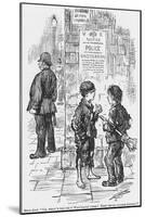 A Satirical Look at the Chances of the Average Police Constable's Ability to Catch a Cold, 1886-Charles Samuel Keene-Mounted Giclee Print