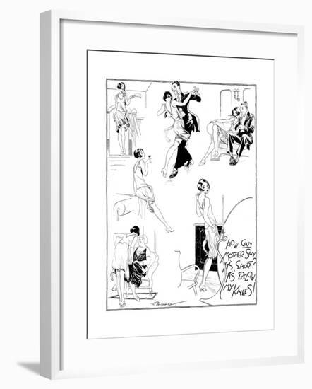 A Satirical Look on Changing Fashions-null-Framed Giclee Print