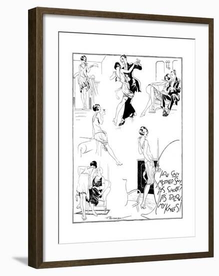 A Satirical Look on Changing Fashions-null-Framed Giclee Print