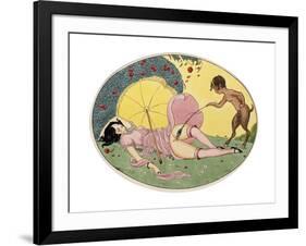 A Satyr and a Young Girl, C.1917-Gerda Marie Frederike Wegener-Framed Giclee Print