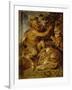 A Satyr Pressing Grapes with a Tiger and Leopard, C.1618-Peter Paul Rubens-Framed Giclee Print
