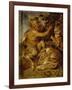 A Satyr Pressing Grapes with a Tiger and Leopard, C.1618-Peter Paul Rubens-Framed Giclee Print