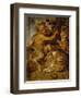 A Satyr Pressing Grapes with a Tiger and Leopard, C.1618-Peter Paul Rubens-Framed Giclee Print