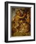 A Satyr Pressing Grapes with a Tiger and Leopard, C.1618-Peter Paul Rubens-Framed Giclee Print