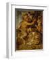 A Satyr Pressing Grapes with a Tiger and Leopard, C.1618-Peter Paul Rubens-Framed Giclee Print