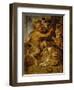 A Satyr Pressing Grapes with a Tiger and Leopard, C.1618-Peter Paul Rubens-Framed Premium Giclee Print