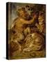 A Satyr Pressing Grapes with a Tiger and Leopard, C.1618-Peter Paul Rubens-Stretched Canvas