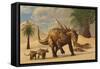 A Sauropelta Mother Leads Her Offspring in a Desert Area of North America-Stocktrek Images-Framed Stretched Canvas