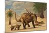 A Sauropelta Mother Leads Her Offspring in a Desert Area of North America-Stocktrek Images-Mounted Art Print