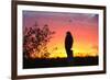 A Savanna Hawk, Buteogallus Meridionalis, Perching on a Fence Post-Alex Saberi-Framed Photographic Print